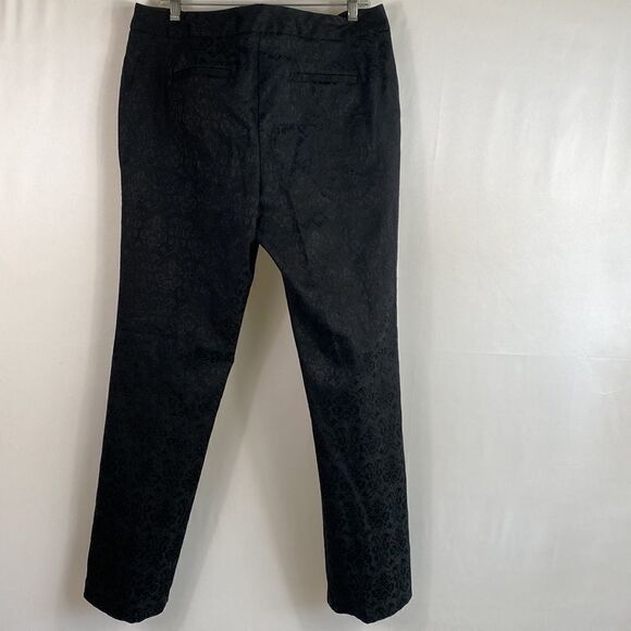 ❤️Last Chance Dana Buchman cotton blend black paisley cigarette pants size 14 - Picture 3 of 10